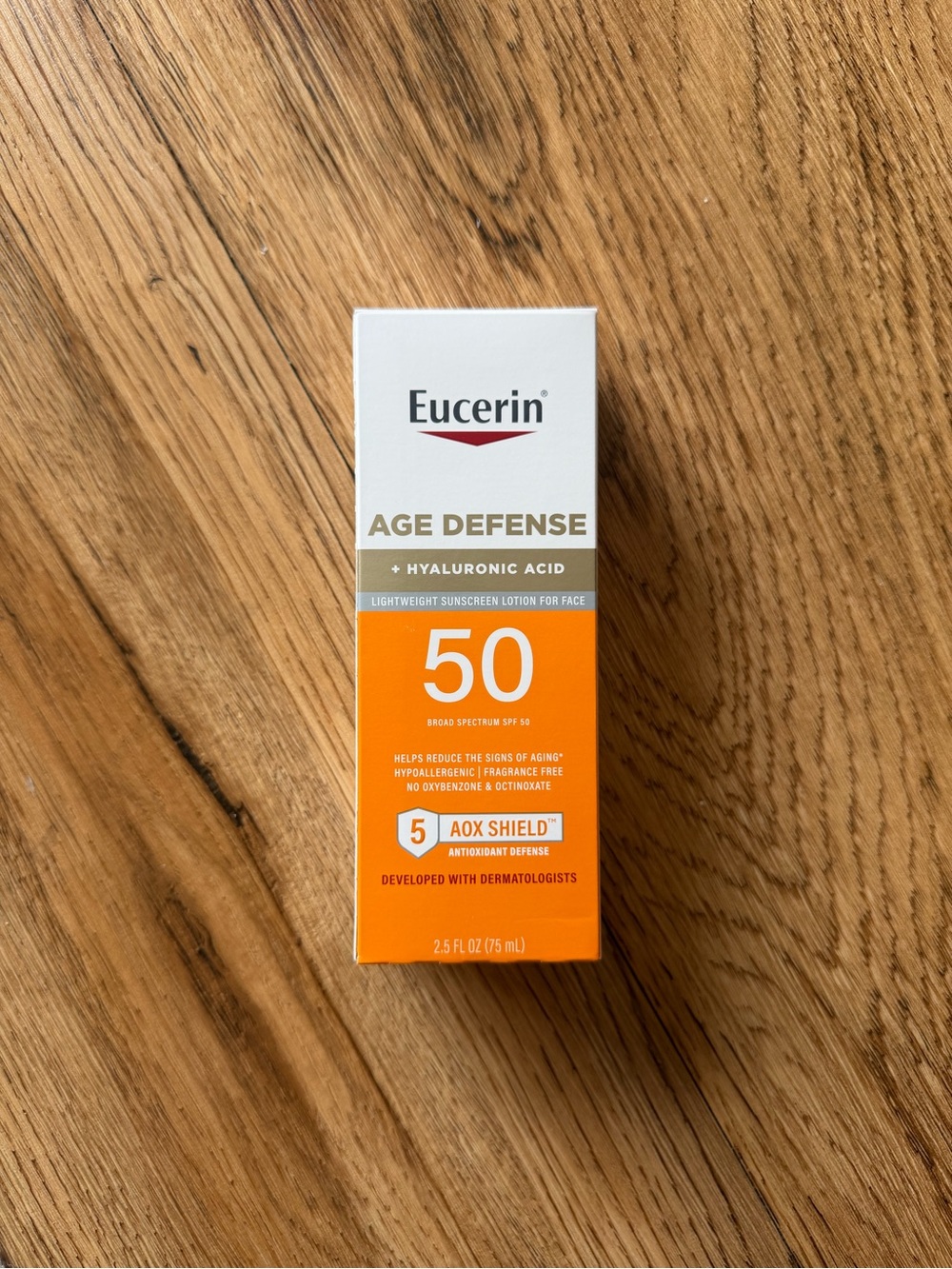 EUCERIN Age Defense SPF 50 Hyaluronic Acid Lightweight Sunscreen - 2.5 FL OZ